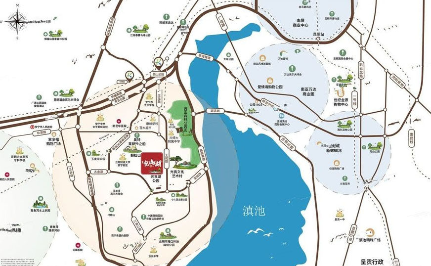 浩创悦山湖交通图