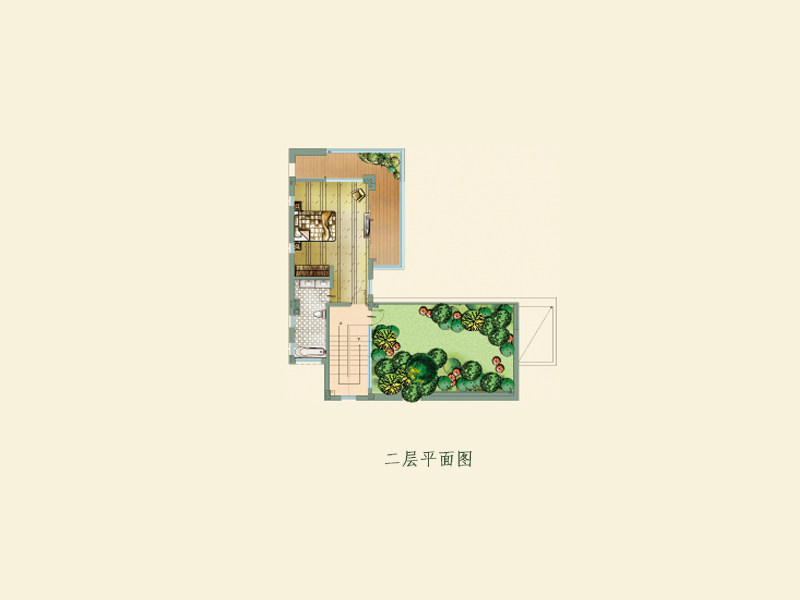 E户型 -二层 - 2室2厅3卫 -  (建筑面积) 158.4㎡