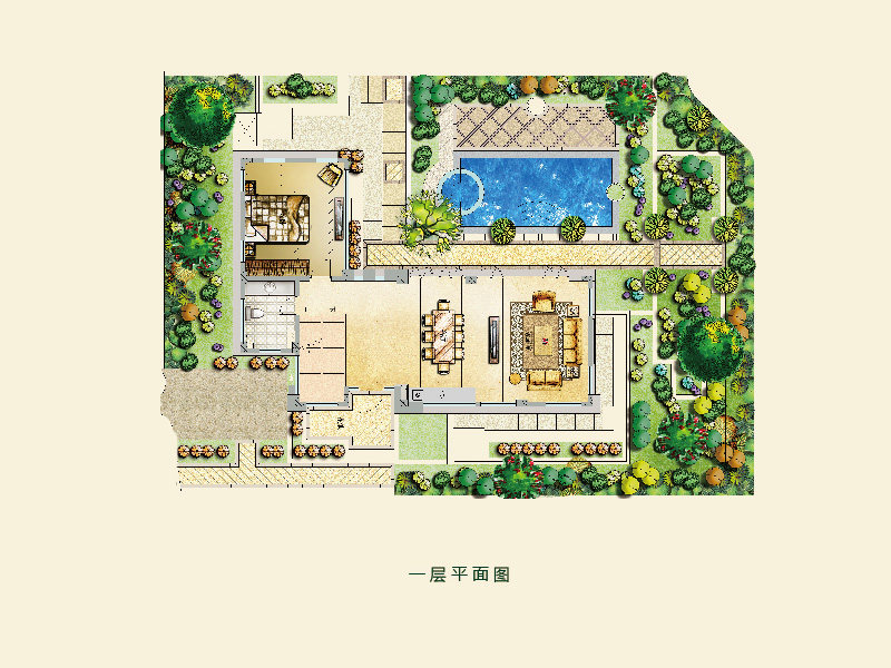 D户型-一层 - 3室2厅3卫 -  (建筑面积) 181.8㎡