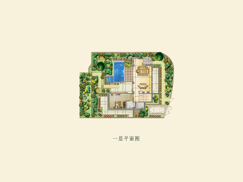 E户型 -一层 - 2室2厅3卫 -  (建筑面积) 158.4㎡
