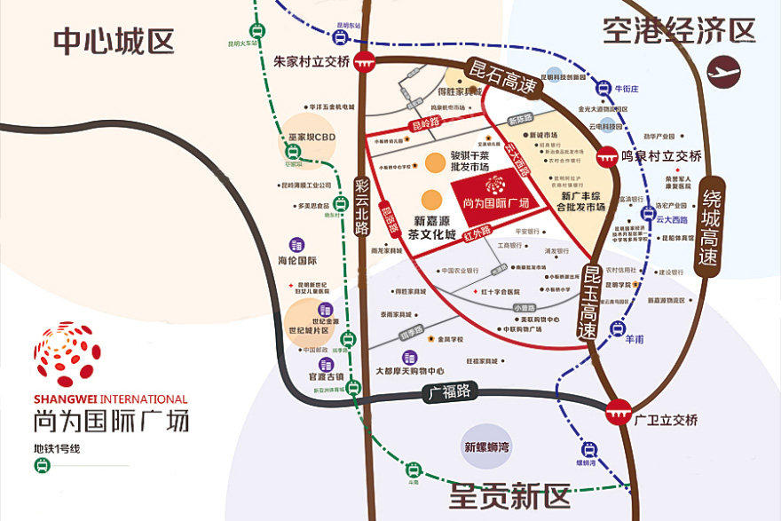 尚为国际广场交通图