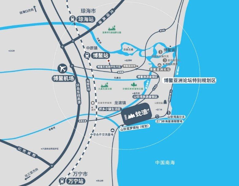 雅居乐山钦湾交通图