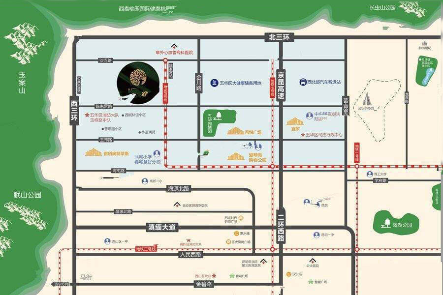 新希望白麓城交通图