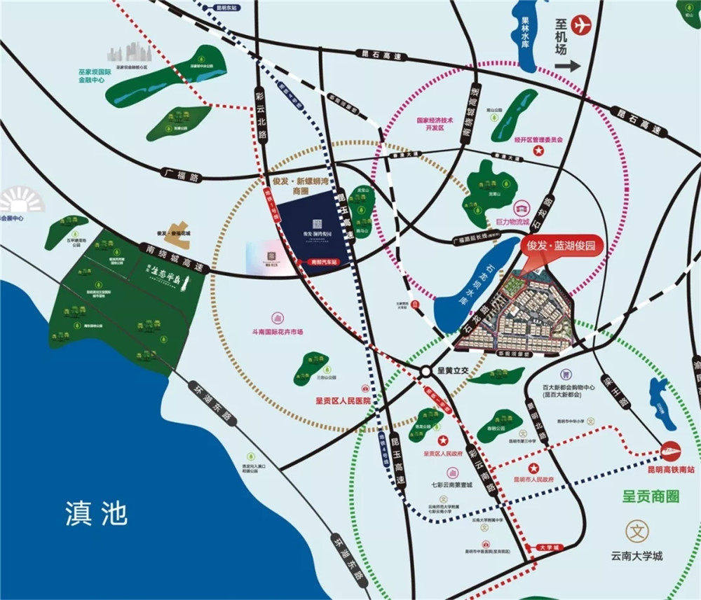 俊发蓝湖俊园交通图