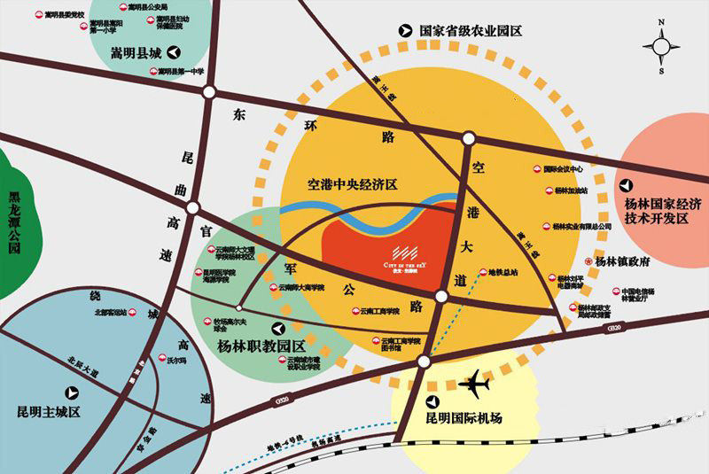 俊发空港城交通图
