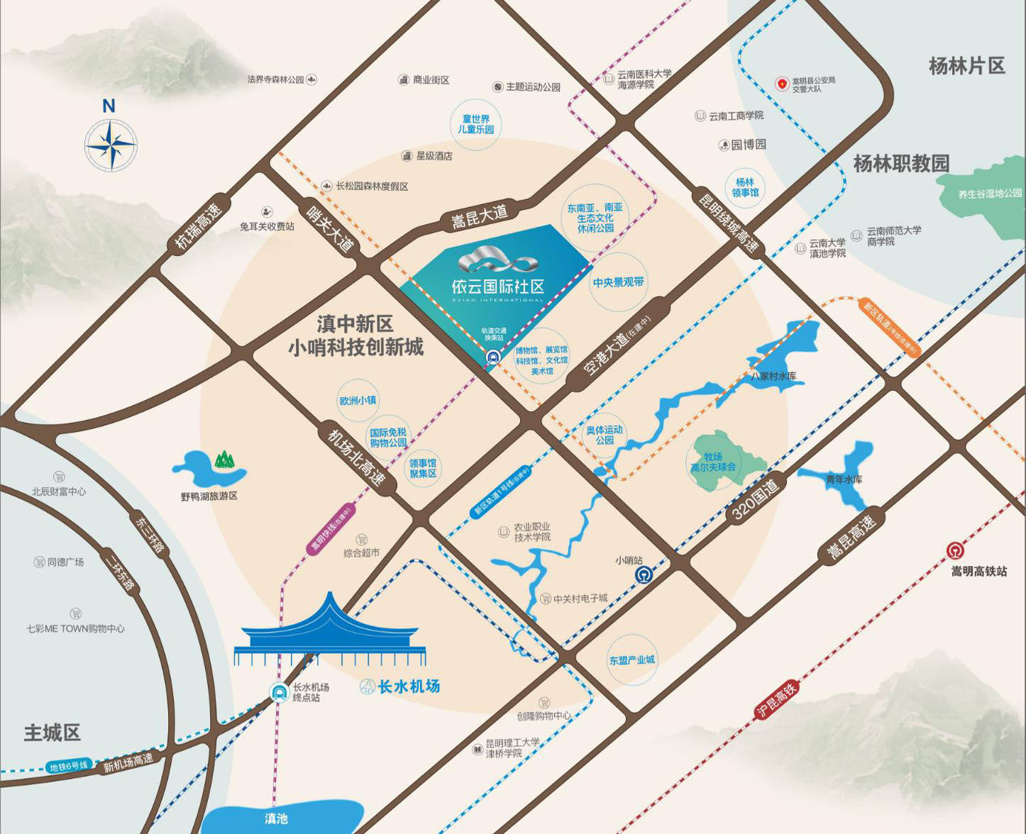 招商依云国际社区交通图