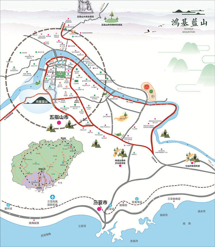 鸿基蓝山交通图