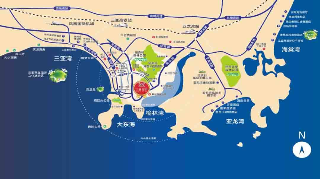 三亚星港交通图