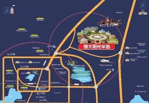 恒大阳光半岛交通图