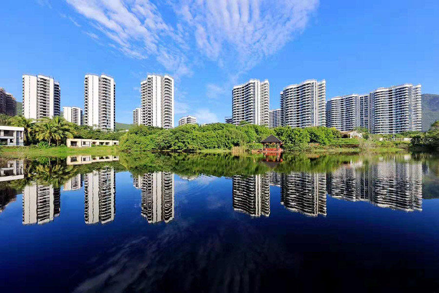 三亚一山湖实景图