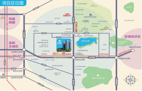 虹桥国际HQ公寓交通图