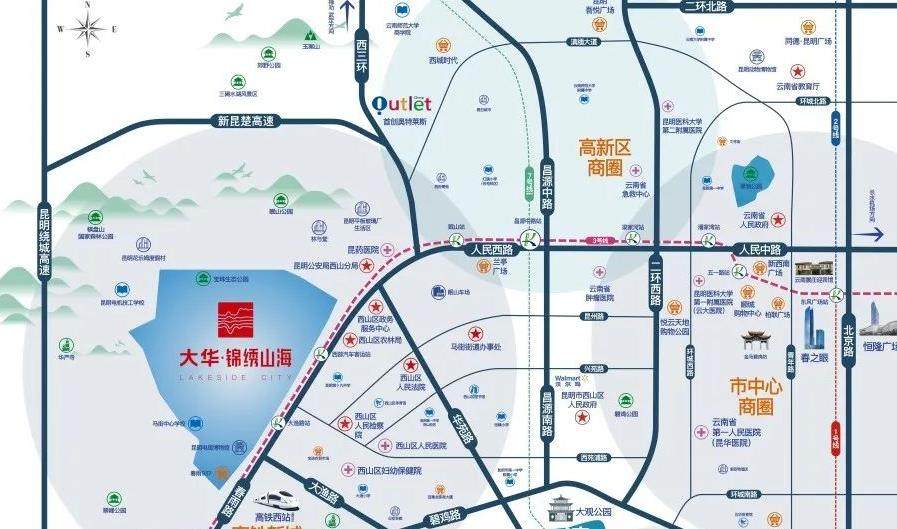 大华锦绣山海交通图