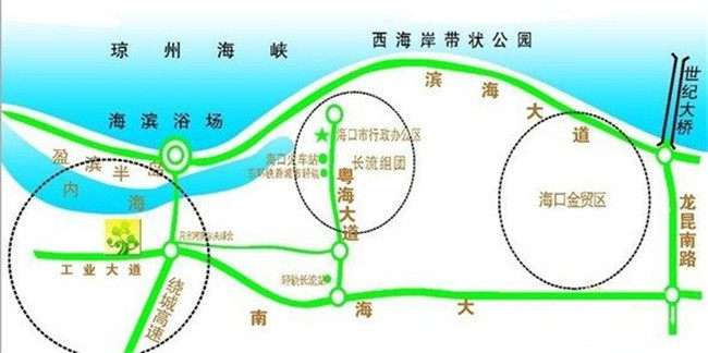 盈滨绿生花园交通图