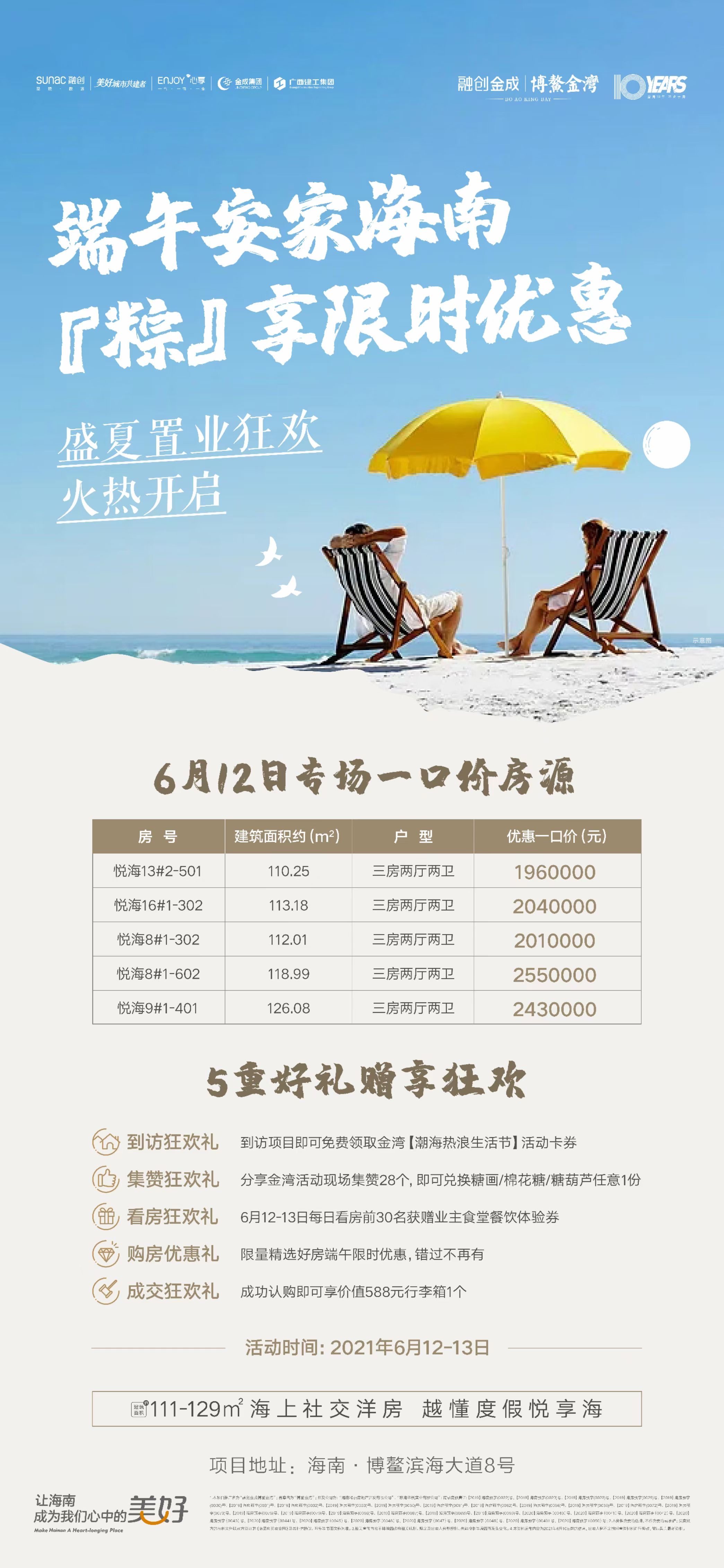 融创金成博鳌金湾优惠活动