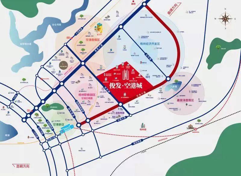 俊发空港城交通图