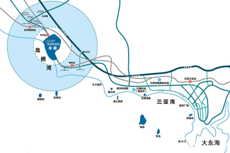 龙栖湾波波利海岸交通图
