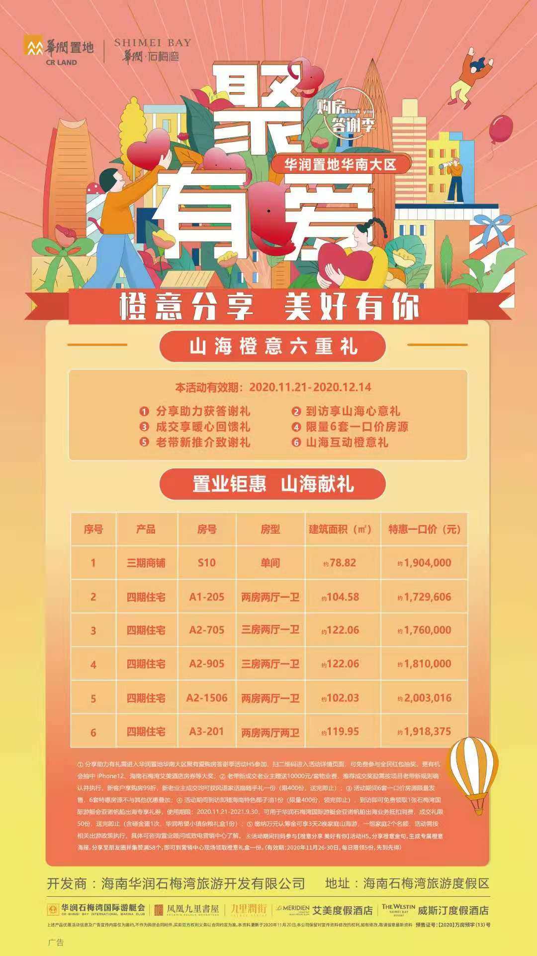 华润石梅湾九里优惠信息图 华润石梅湾九里优惠信息图