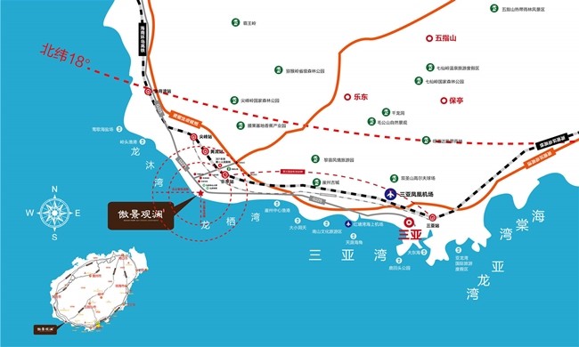 傲景观澜九龙湾国际温泉花园交通图