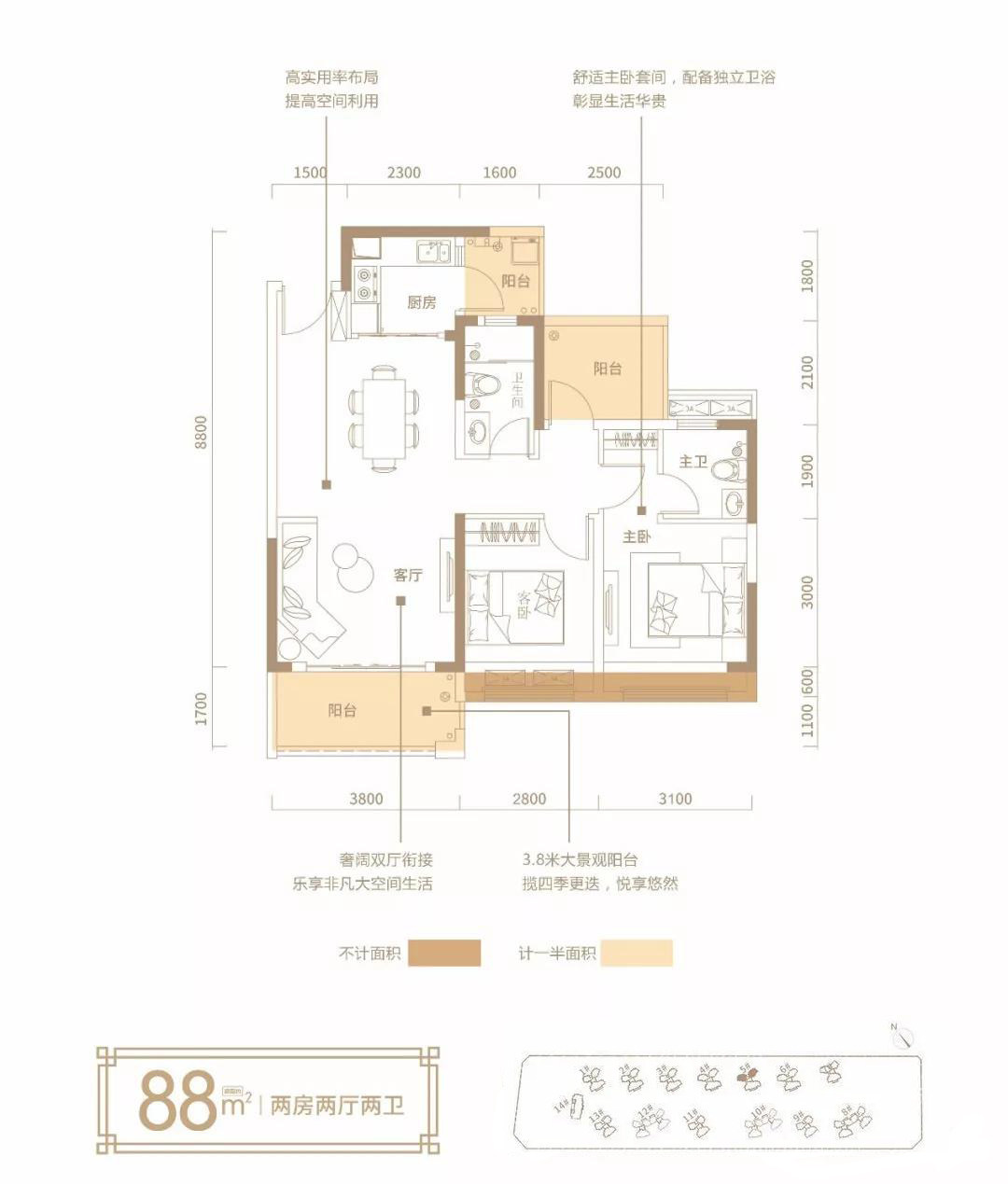 东方铂悦府项目在售7栋12栋：建筑面积88-117㎡仅1.42万起(图6)